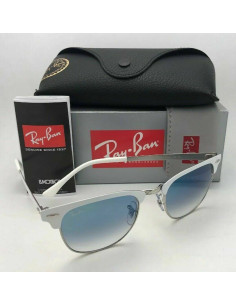 Ray Ban Rb3716 90883F Clubmaster Metal Azul Degradado Blanco | Sunn... 2
