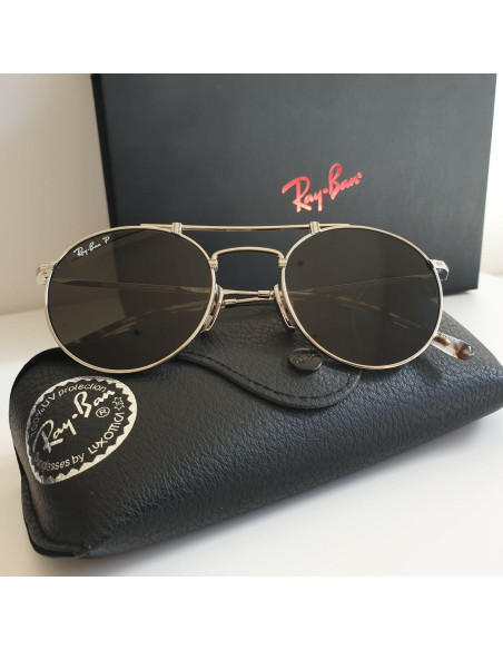 Ray Ban RB8147M 9165 Round Titanium Negro Polarizado Plata | Sunnie...