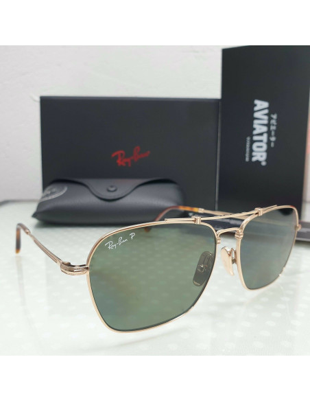 Ray Ban RB8136M 9143 Caravan Titanium G-15 Dorado Polarizado | Sunn...