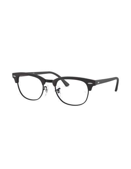 Ray Ban Oftálmico Rb5154 2077 Clubmaster Negro Mate Gris | Sunnies.uno