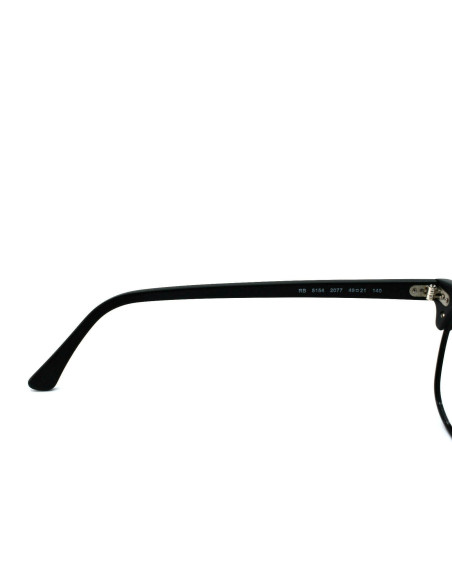 Ray Ban Oftálmico Rb5154 2077 Clubmaster Negro Mate Gris | Sunnies.uno