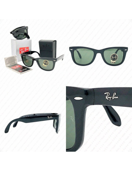 Ray Ban Rb4105 601 Wayfarer Folding Negro G-15 | Sunnies.uno