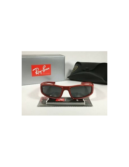 Ray Ban Rb4335 6487/87 Rectangular Acetato Rojo Negro | Sunnies...