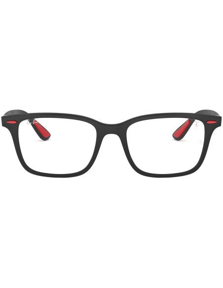 Ray Ban Rb7144 F602 Oftalmico Square Scuderia Ferrari Negro Rojo | Sunnies...