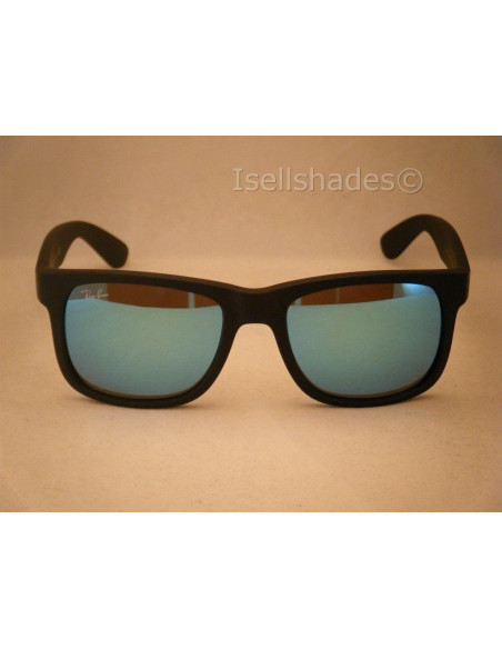 Ray Ban Rb4165 622/55 Justin Negro Mate Azul Espejo Original | Sunn...