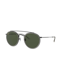 Ray Ban Rb3647n 921231 Round Double Bridge Negro Clasico | Sunnie...