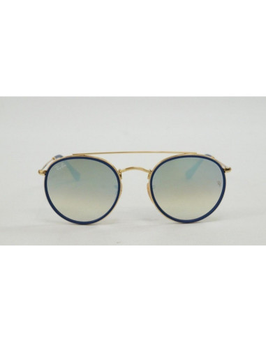 Ray Ban Rb3647n 001 Round Double Bridge Negro G-15 Dorado | Sunnies.uno