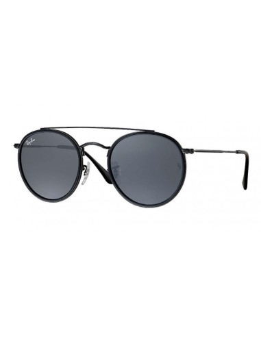 Ray Ban Rb3647n 001 Round Double Bridge Negro G-15 Dorado | Sunnies.uno