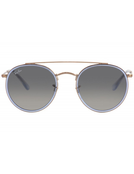 Ray Ban Rb3647n 001 Round Double Bridge Negro G-15 Dorado | Sunnies.uno