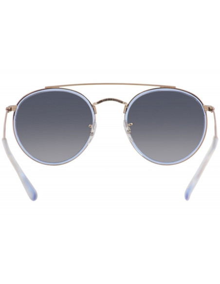 Ray Ban Rb3647n 001 Round Double Bridge Negro G-15 Dorado | Sunnies.uno