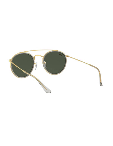 Ray Ban Rb3647n 921031 Round Double Bridge Negro Dorado Original | Sunnies.uno