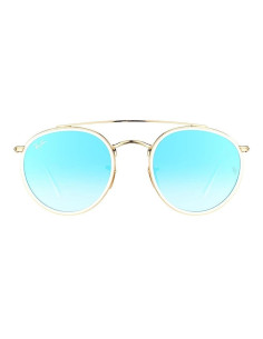 Ray Ban Rb3647n 001/4o Round Double Bridge Turquesa Dorado | Sunnie... 2