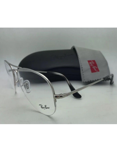 Ray Ban Oftalmico Rb6589 2501 Aviator Gaze Plateado Original | Sunn...