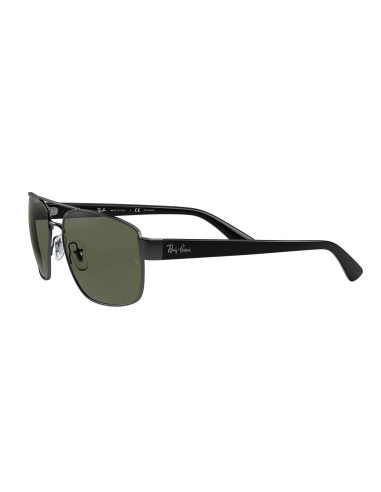 Ray Ban Rb3663 004/58 Square Shape Negro Gris Polarizado Original