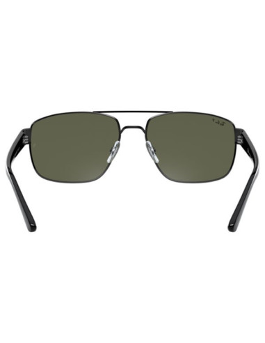Ray Ban Rb3663 004/58 Square Shape Negro Gris Polarizado Original