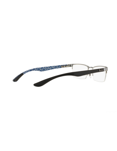 Ray Ban Oftalmico Rb8412 2502 Square Azul Fibra De Carbono