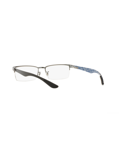 Ray Ban Oftalmico Rb8412 2502 Square Azul Fibra De Carbono