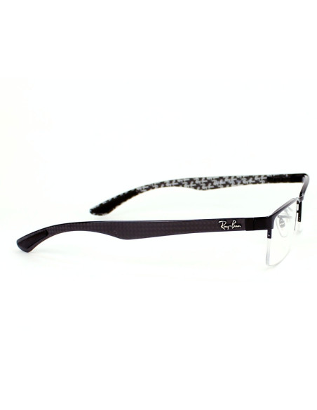 Ray Ban Oftalmico Rb8412 2509 Square Negro Fibra De Carbono