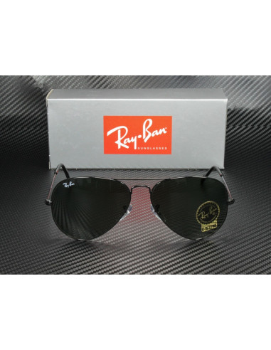 Ray Ban Rb3026 L2823 Aviator Negro G-15 Gota grande