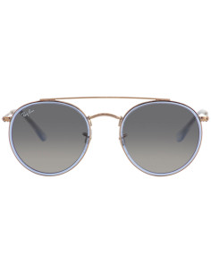 Ray Ban Rb3647n 906771 Round Double Bridge Gris degradado Original ... 2