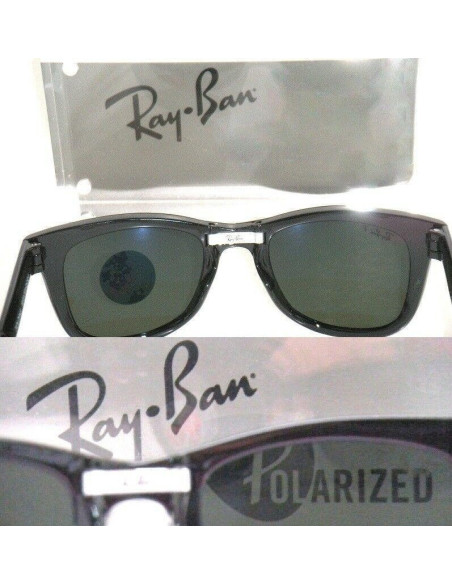Ray Ban Rb4105 601/58 Wayfarer Folding Polarizado Negro G-15 | Sunn...