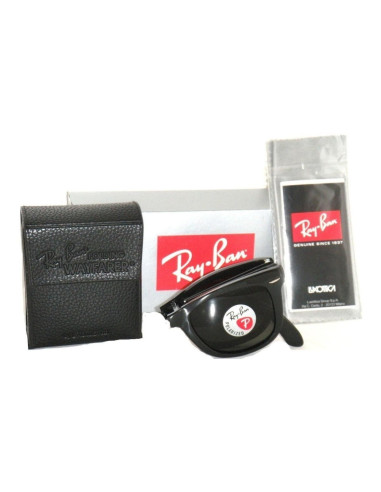 Ray Ban Rb4105 601/58 Wayfarer Folding Polarizado Negro G-15 | Sunn...