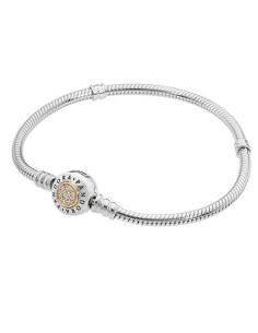 Brazalete Pandora Moments cadena de serpiente con broche Dos Tonos 590741CZ 2