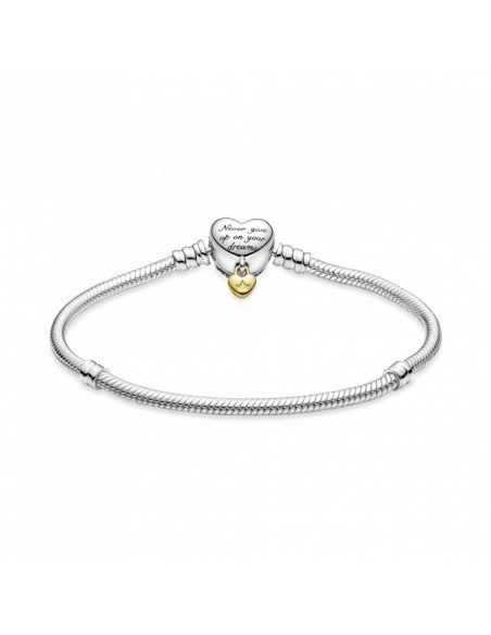 Brazalete Pandora Moments Cadena De Serpiente Con Corazon De Disney 569563C01