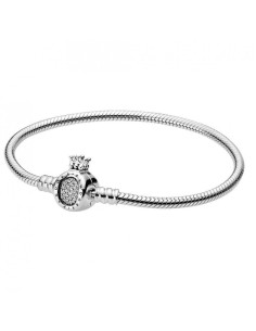 Brazalete Pandora Moments Corona O y cadena de serpiente 598286CZ