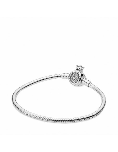 Brazalete Pandora Moments Corona O y cadena de serpiente 598286CZ
