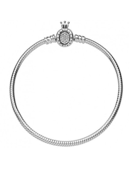 Brazalete Pandora Moments Corona O y cadena de serpiente 598286CZ