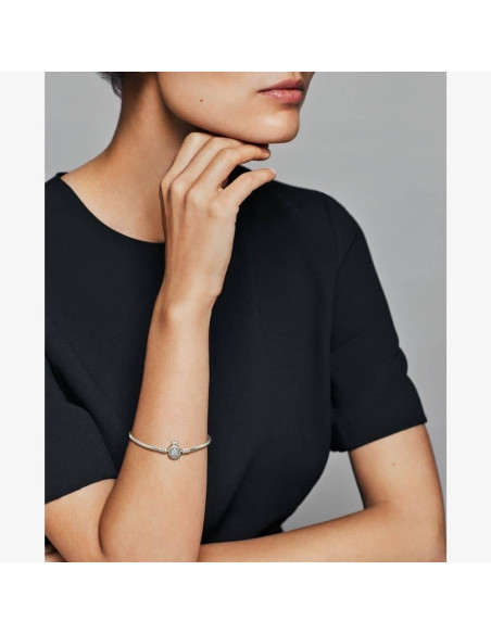 Brazalete Pandora Moments Corona O y cadena de serpiente 598286CZ