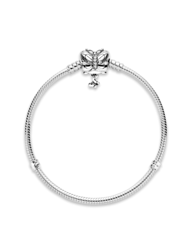 Brazalete Pandora Moments cadena de serpiente con broche mariposa 597929CZ