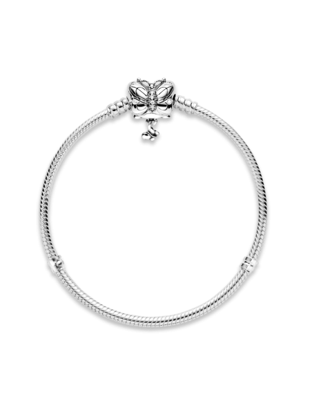Brazalete Pandora Moments cadena de serpiente con broche mariposa 597929CZ