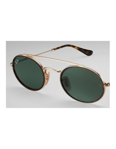 Ray Ban Rb3847n 912131 Oval Double Bridge Negro G15 Dorado | Sunnie...