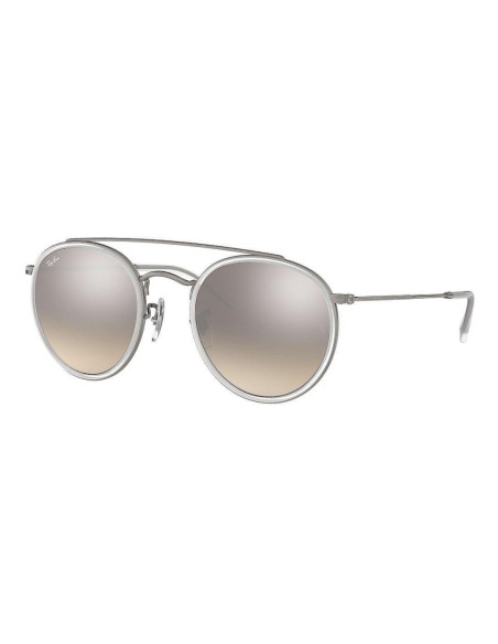 Ray Ban Rb3647n 90869u Round Double Bridge Plata Degradado | Sunnie...