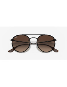 Ray Ban Rb3614n 9144/13 Round Double Bridge Blaze Cafe Gris 2
