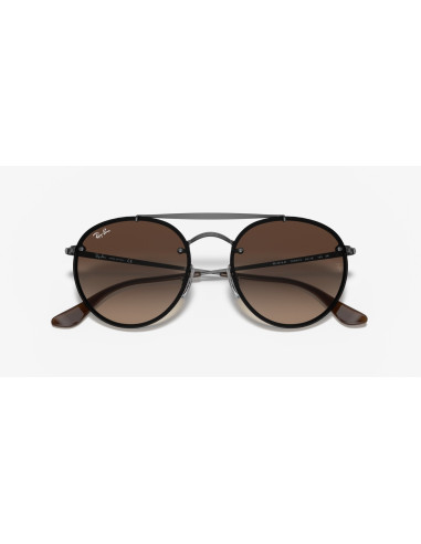 Ray Ban Rb3614n 9144/13 Round Double Bridge Blaze Cafe Gris