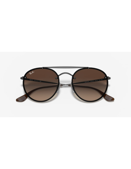 Ray Ban Rb3614n 9144/13 Round Double Bridge Blaze Cafe Gris