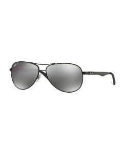 Ray Ban RB8313 002/K7 Aviator Fibra de carbono Plata Espejo