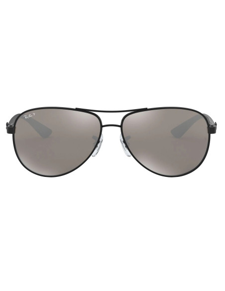 Ray Ban RB8313 002/K7 Aviator Fibra de carbono Plata Espejo