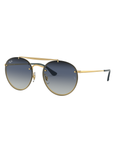 Ray Ban Rb3614n 91400S Round Double Bridge Blaze Azul