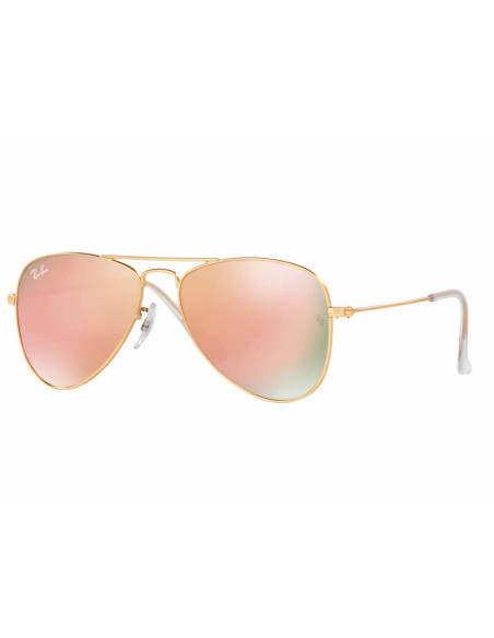 Ray Ban RJ9506S 249/2Y Aviator Junior Rosa Espejo Dorado