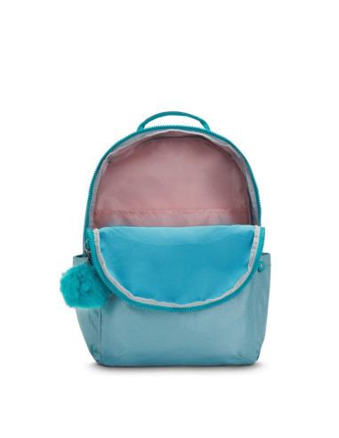 Kipling Seoul UP Laptop Backpack Kl5929 0M1 Natural Aqua Metallic M18