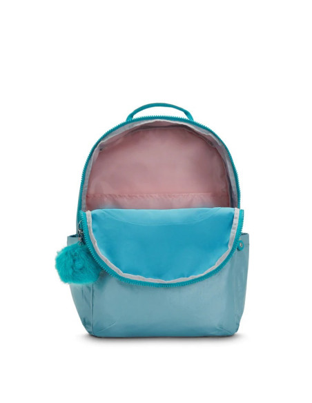 Kipling Seoul UP Laptop Backpack Kl5929 0M1 Natural Aqua Metallic M18