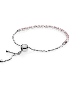 Brazalete Pandora de tenis deslizante rosa brillante 590524PCZ 2