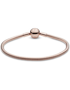 Pandora Moments pulsera de cadena de serpiente Oro Rosa 580728