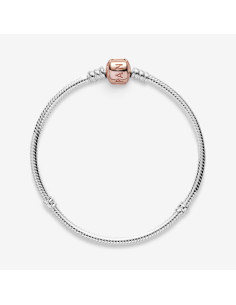 Brazalete Pandora Moments de cadena de serpiente broche de Barril Oro Rora 580702 2