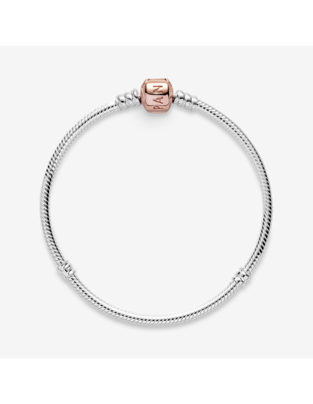 Brazalete Pandora Moments de cadena de serpiente broche de Barril Oro Rora 580702