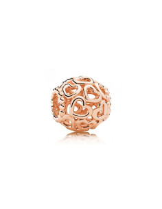 Charm Pandora Puro corazón Recubrimiento en Oro Rosa de 14k 780964 2